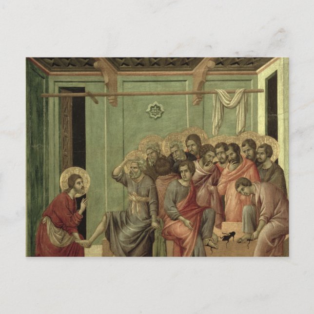 Maesta: Christ Washing the Disciples' Feet Postcard (Front)