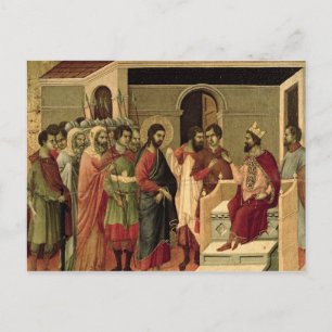 Maesta: Jesus before Herod, 1308-11 Postcard