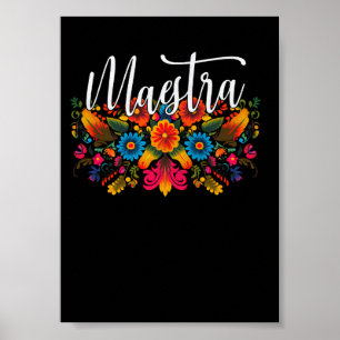 Maestra Cinco De Mayo Mexican Teacher Poster