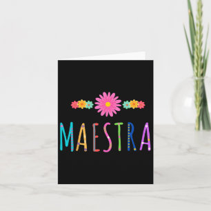 Maestra Cinco De Mayo Spanish Mexican Teacher Back Card