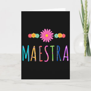 Maestra Cinco De Mayo Spanish Mexican Teacher Back Card