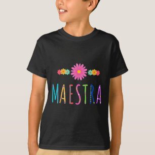 Maestra Cinco De Mayo Spanish Mexican Teacher Back T-Shirt