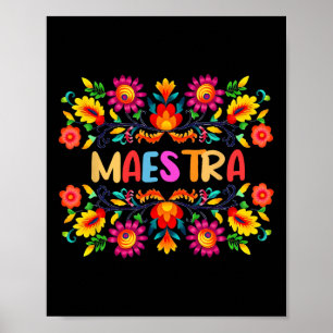 Maestra Cinco De Mayo Spanish Mexican Teacher Poster