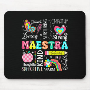 Maestra Spanish Teacher Back To School First Day O Mouse Mat
