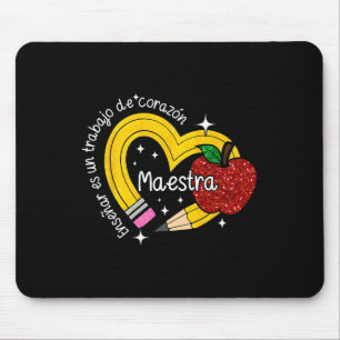 Maestra Spanish Teacher Back To School First Day O Mouse Mat