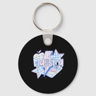 Maestra Teacher Spanish First Day Of School Back T Key Ring