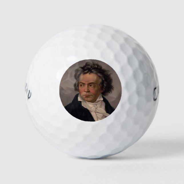 Maestro Ludwig Beethoven Symphony Music Composer  Golf Balls (Front)