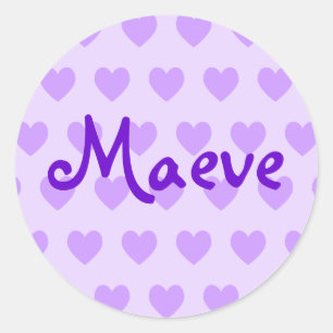 Maeve on Purple Heart Classic Round Sticker