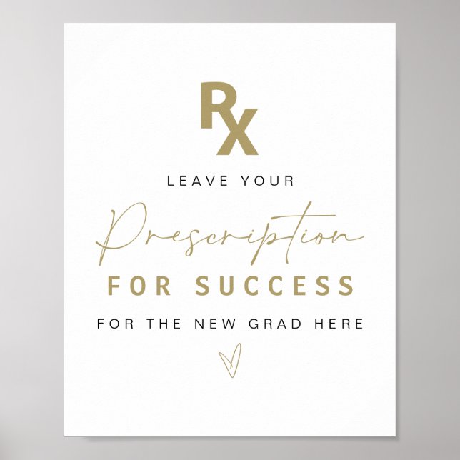 MAEVE Yellow Gold Nurse Prescription For Success Poster (Front)