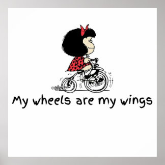 Mafalda by bike poster