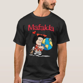 Mafalda, the world and her puppy. Classic  T-Shirt