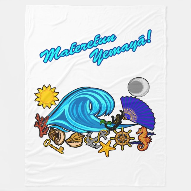 Maferefun Yemaya Fleece Blanket (Front)