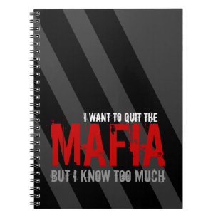Mafia and Facebook Addicts Parody Joke Satire Notebook