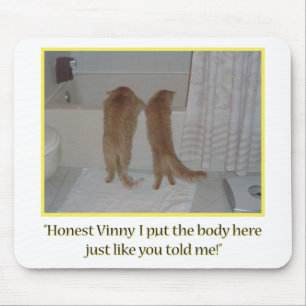 Mafia Cats Humour Mouse Mat