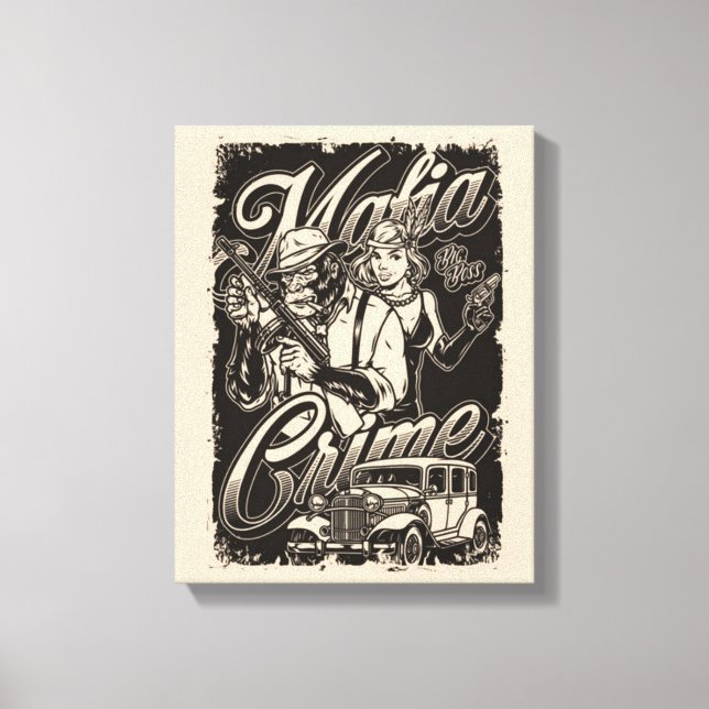 Mafia Crime Big Boss Canvas Print (Front)