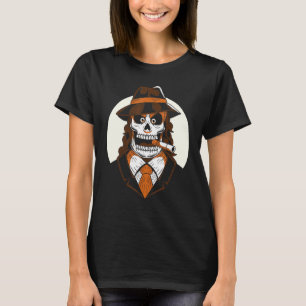 Mafia Skull Day Of The Death Mexican Halloween Los T-Shirt