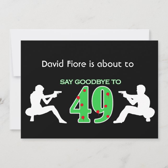 Mafia Style 50th Birthday Celebration Invitation (Front)