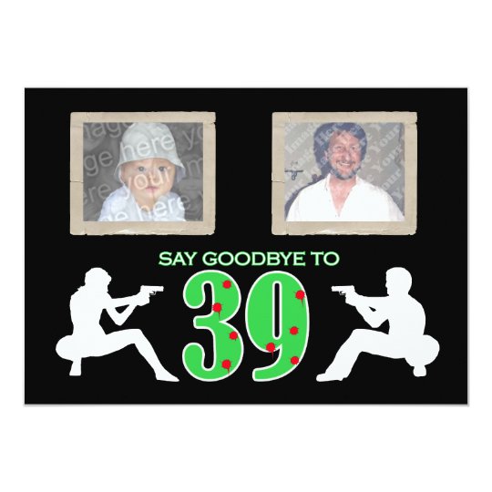 Mafia Style Photo 40th Birthday Celebration Card