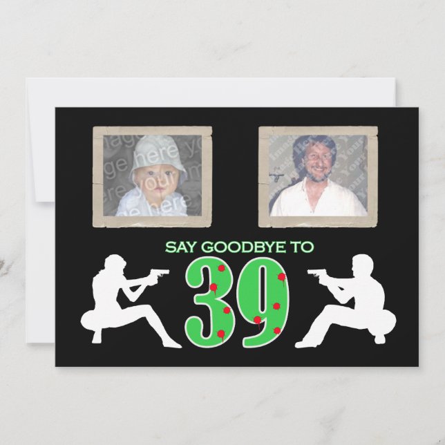 Mafia Style Photo 40th Birthday Celebration Invitation (Front)