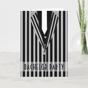 Mafia Suit Bachelor Party Invitation