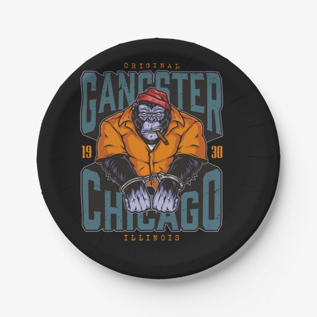 mafia-vintage-colourful-design paper plate (Front)