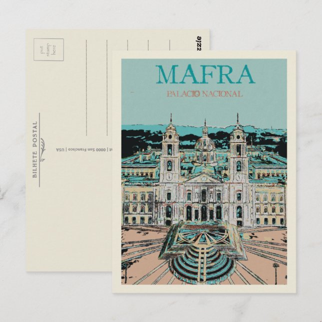 Mafra National Palace, Architectural Grandeur Postcard (Front/Back)