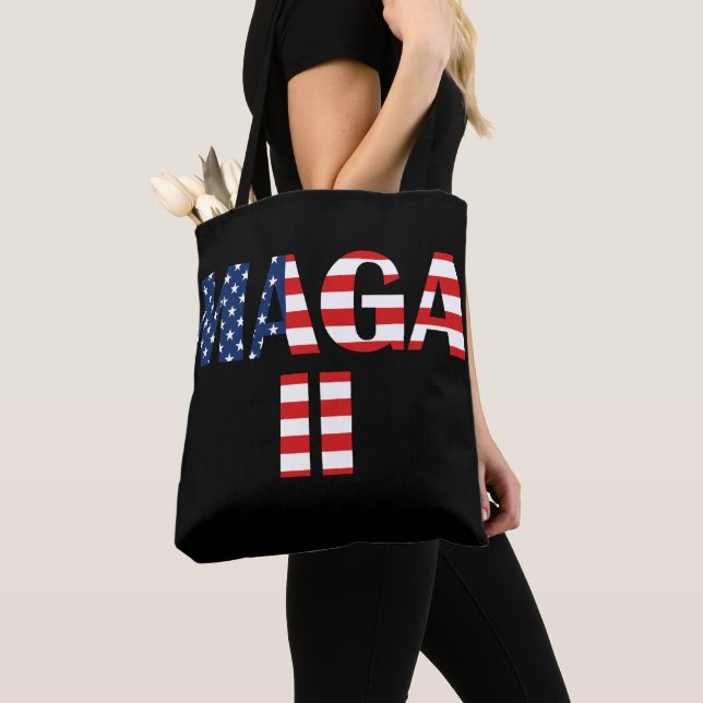 MAGA 2, American Flag Tote Bag (Close Up)
