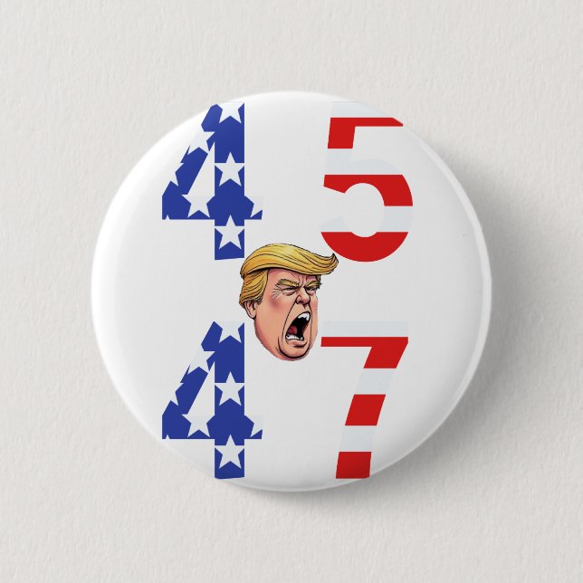 Maga 45-47 Button with Donald Trump (Front)