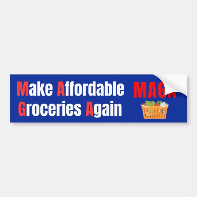 MAGA Affordable Groceries Republican Sticker (Front)