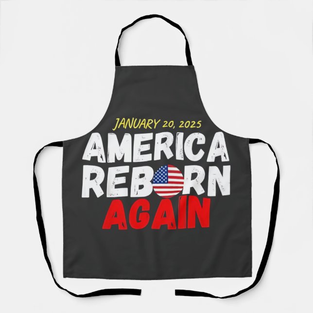 Maga American Reborn Again Trump Inauguration  Apron (Front)