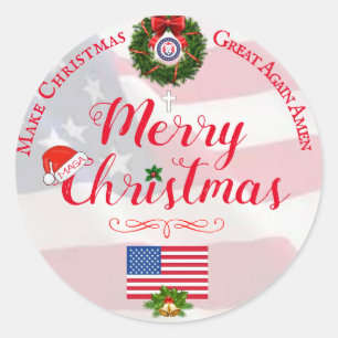 Maga Christmas Stickers/Make Christmas Great Again Classic Round Sticker