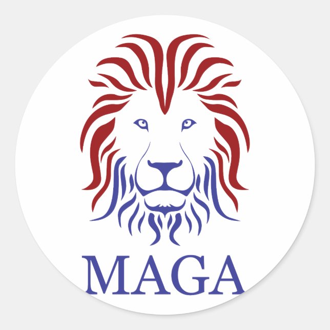 MAGA CLASSIC ROUND STICKER (Front)