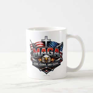 MAGA: God, Guns, and Guts. Coffee Mug