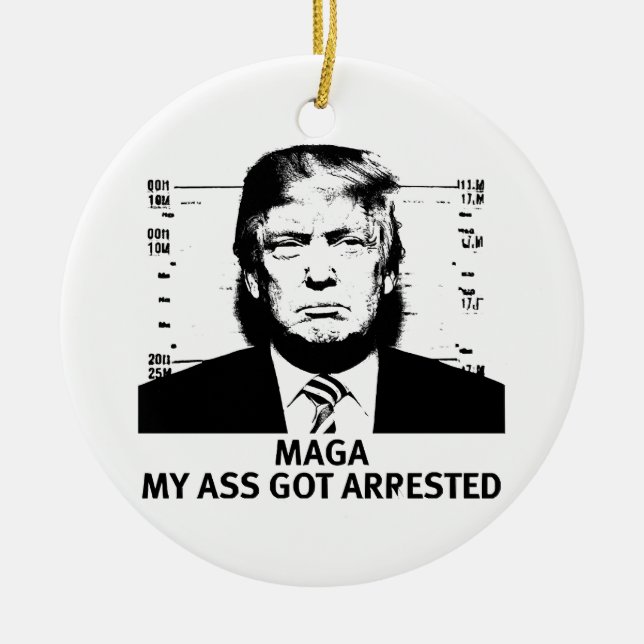 MAGA Indicted Ceramic Tree Decoration (Front)