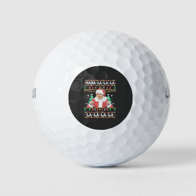 Maga La La La Trump Christmas Inauguration 47th   Golf Balls (Front)