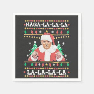 Maga La La La Trump Christmas Inauguration 47th   Napkin