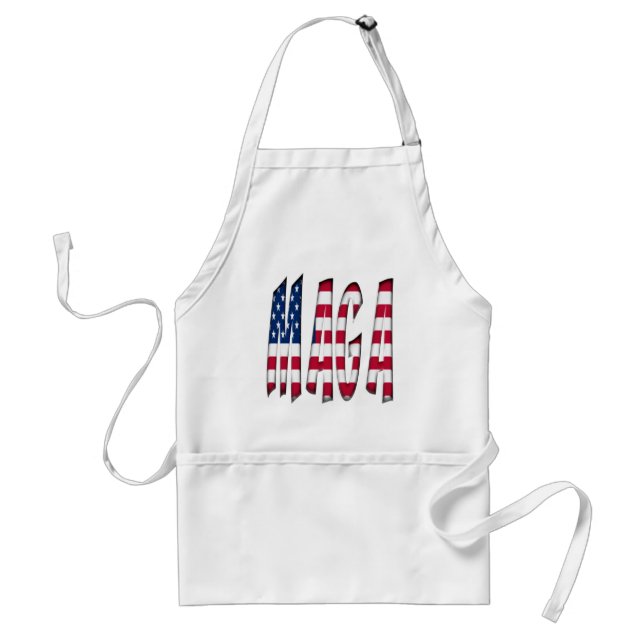 MAGA Make America Great Again American Flag Text Standard Apron (Front)