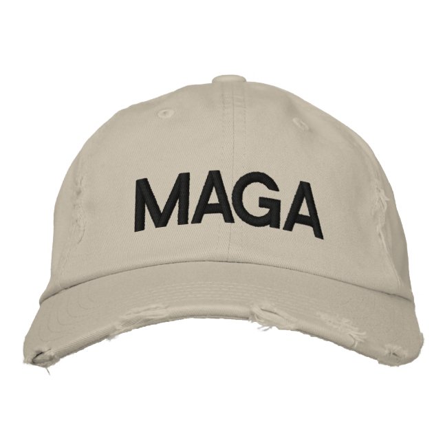 MAGA MAKE AMERICA GREAT AGAIN TRUMP EMBROIDERED HAT (Front)