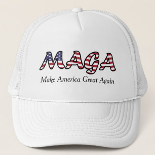 MAGA Make America Great Again US Flag Trucker Hat
