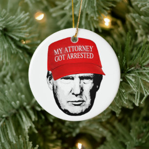 MAGA: My Attorney Got Arrested Ceramic Tree Decoration