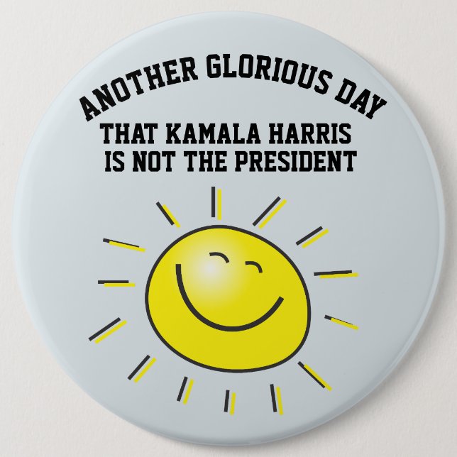 MAGA PATRIOT FUNNY ANTI-KAMALA BIG Button (Front)