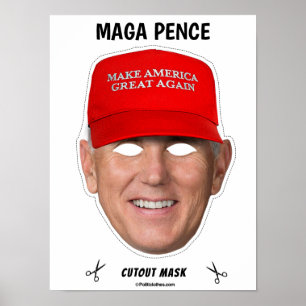 MAGA PENCE Halloween Mask Poster