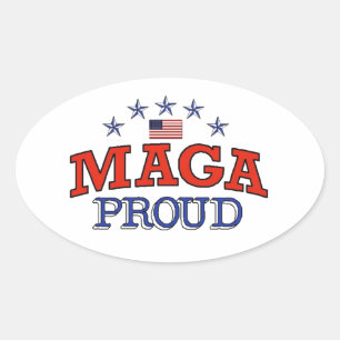 MAGA Proud Oval Sticker