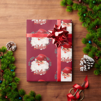 MAGA Santa Believe Trump Republican Wrapping Paper