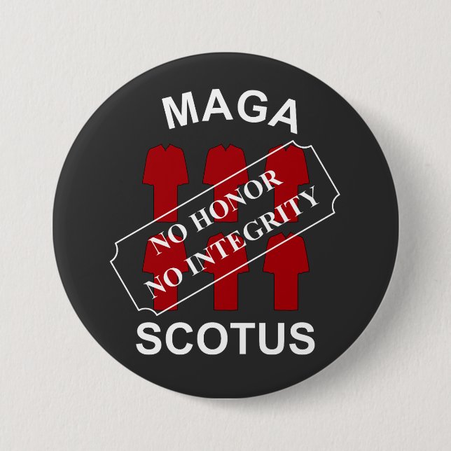 MAGA SCOTUS in White Text 7.5 Cm Round Badge (Front)