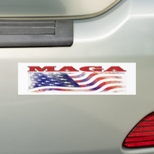 MAGA stars and stripes Bumper Sticker