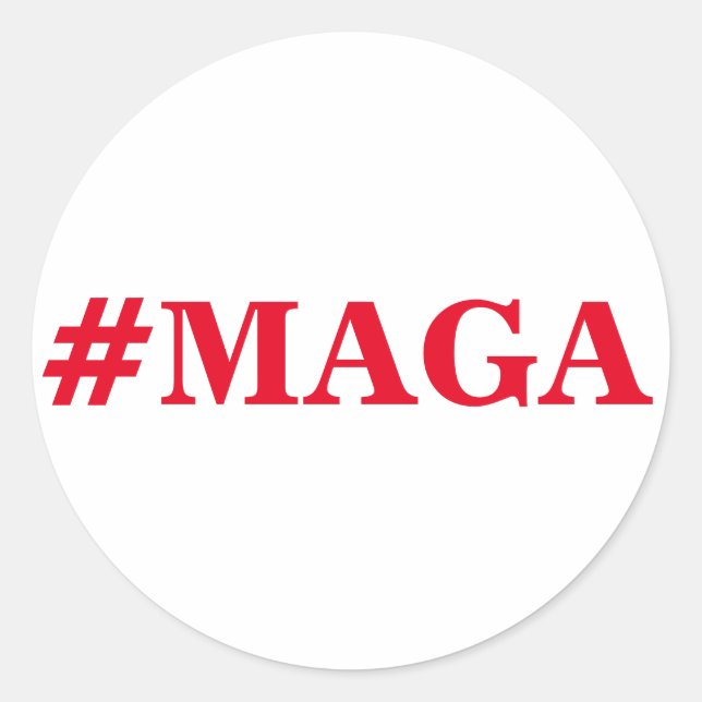 #MAGA Sticker, Make America Great Again. Classic Round Sticker (Front)