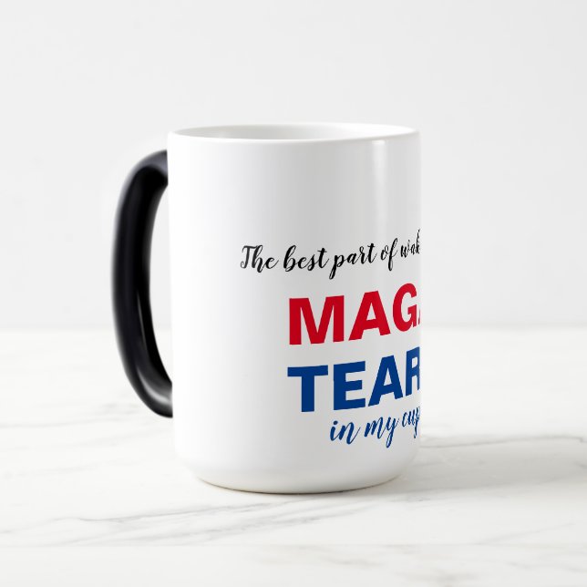 MAGA tears 2024 Harris Walz Trump election mug (Front Left)