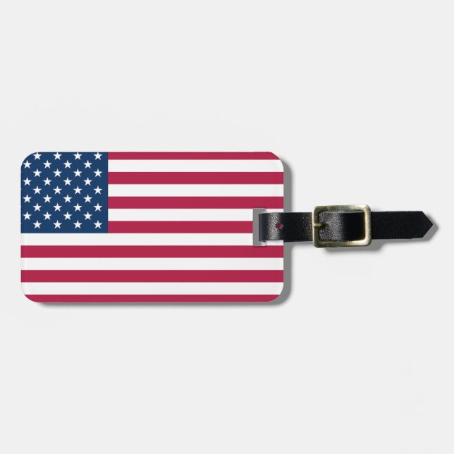 MAGA Trump Patriotic American Flag Luggage Tag (Front Horizontal)