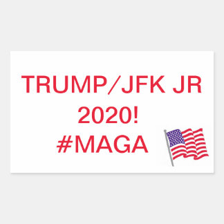 MAGA! VOTE FOR TRUMP/JFK JR 2020! RECTANGULAR STICKER
